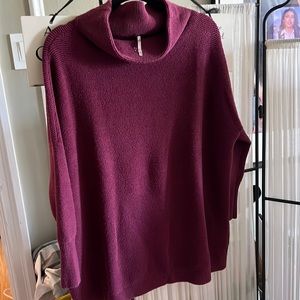 Burgundy, maroon Free People tunic